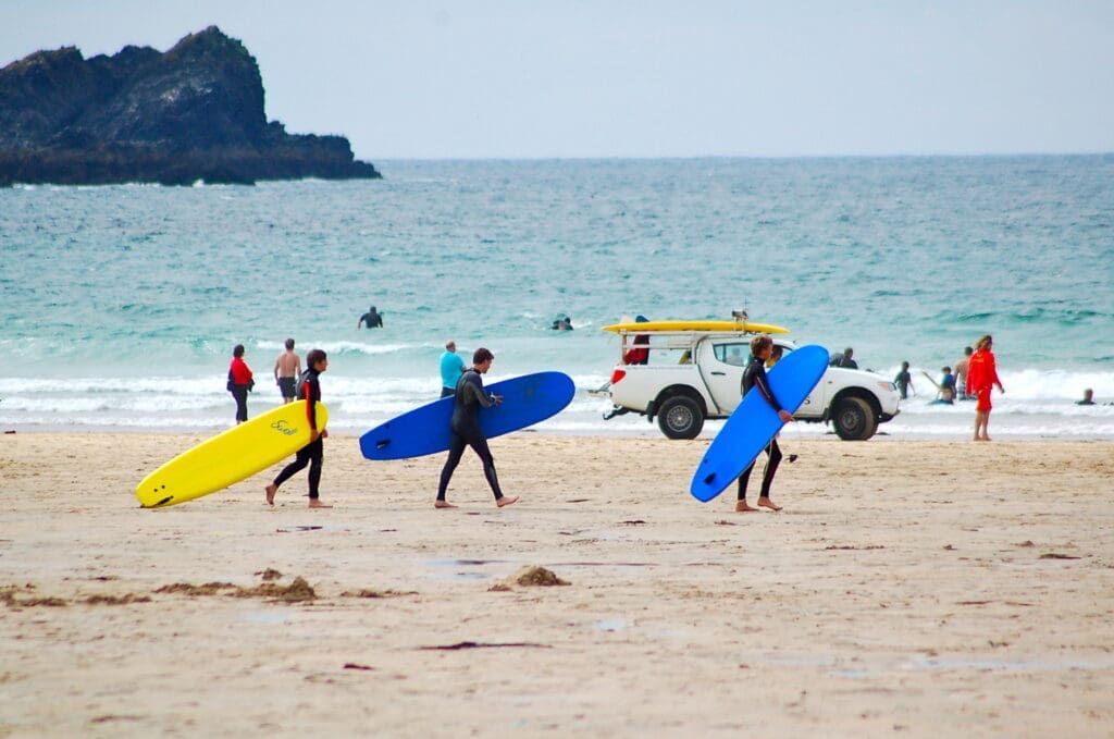 Surfers, Fistral Beach, Newquay, Cornwall
